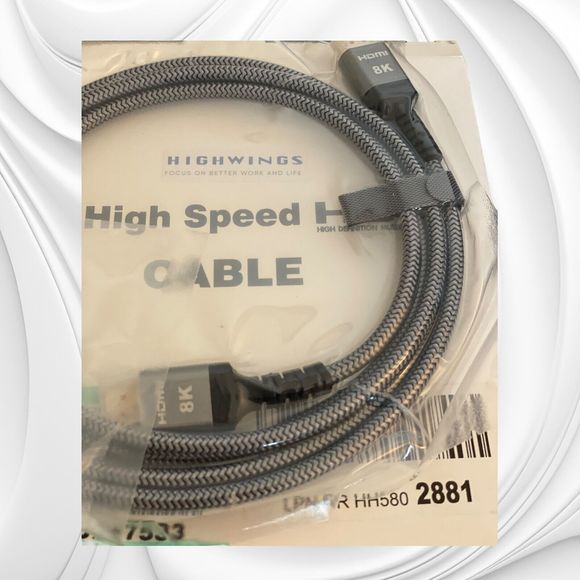 Highwings 8K  HDMI Cable 48Gbps 6.6FT/2M, Certified Ultra High Speed HDMI - Picture 3 of 5
